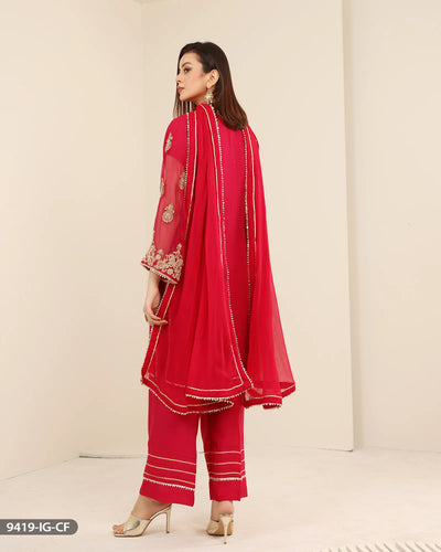 FORMAL 3PC EMBROIDERED SUIT | 9419-IG-CF