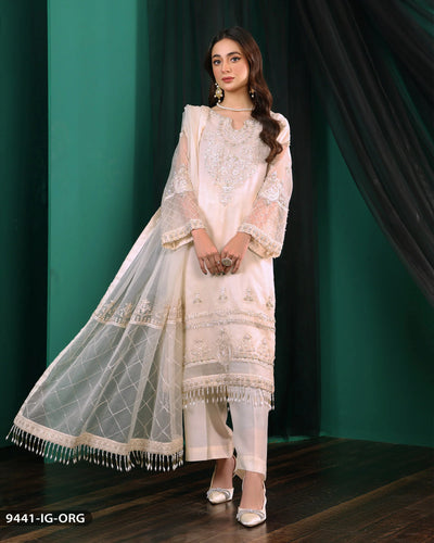 FORMAL 3PC EMBROIDERED SUIT | 9441-IG-ORZ