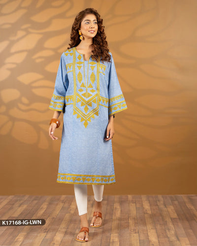 LAWN Embroidered Shirt | 17168-IG-LWN