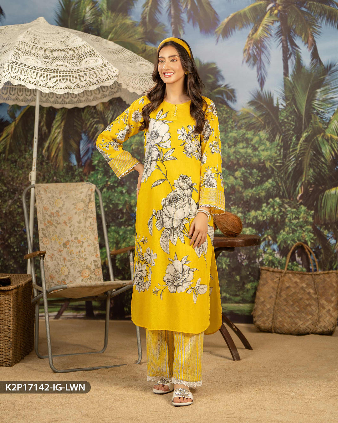 2 Piece Lawn Printed Suit | 17142-IG-LWN